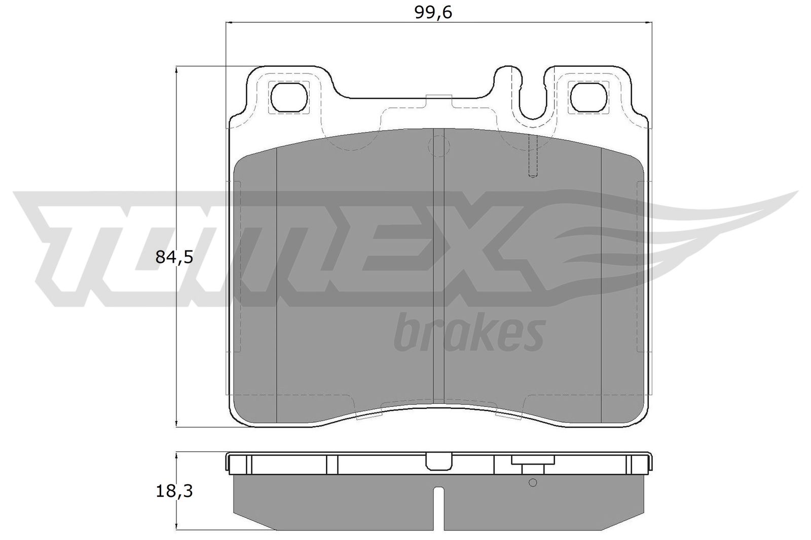 Sada brzdových platničiek kotúčovej brzdy TOMEX Brakes